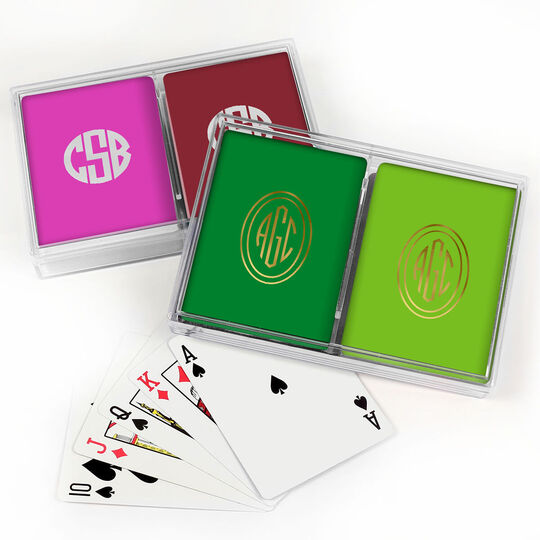 Design Your Own Monogram Double Deck Playing Cards